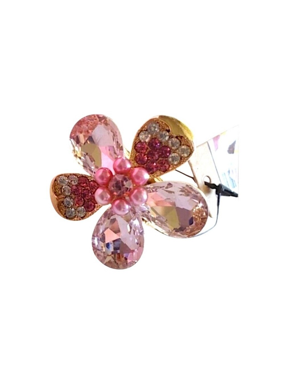 Rhinestone Flower Stretch Ring